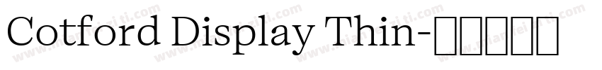Cotford Display Thin字体转换